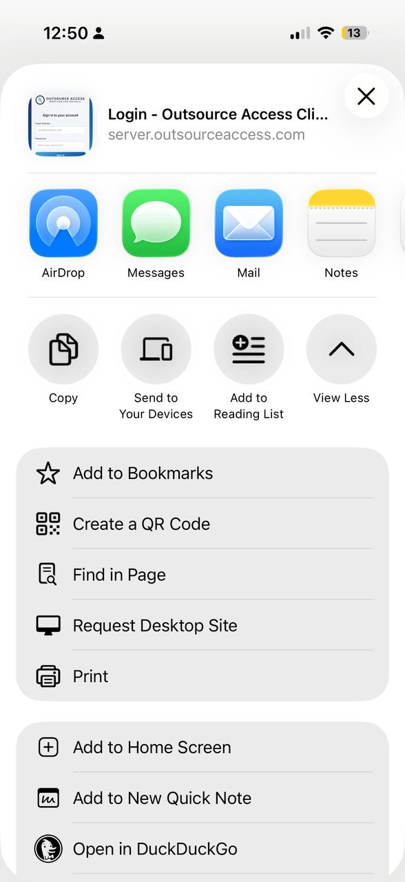 Add to Home Screen